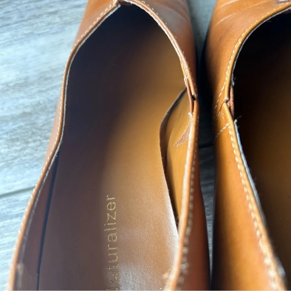 Naturalizer Sylvie Colour Block Square Toe Leather Pumps Loafer - Picture 6 of 14